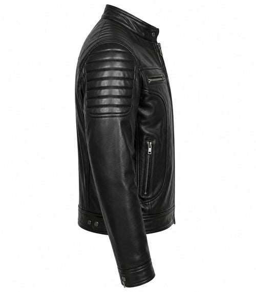 Men's Genuine Leather Biker Jacket